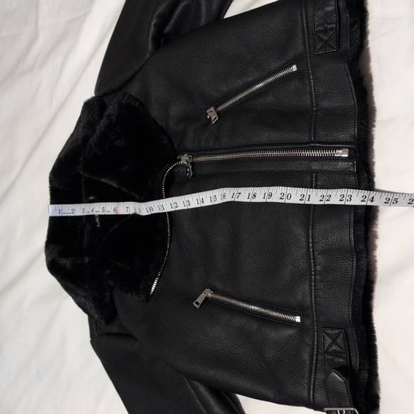 Ralph Lauren Black Leather Jacket Motorcycle Style - Picture 7 of 11